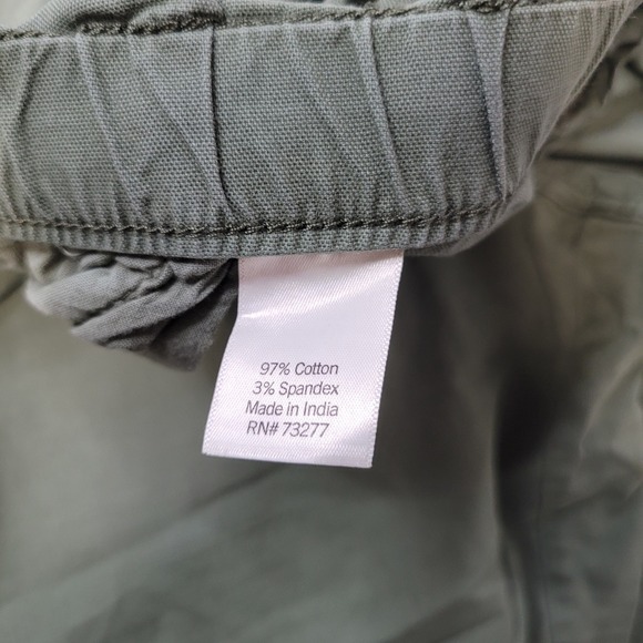 Sonoma Goods For Life Olive Green Cargo Cropped Pants Tie Waist Drawstring XXL - Picture 6 of 7